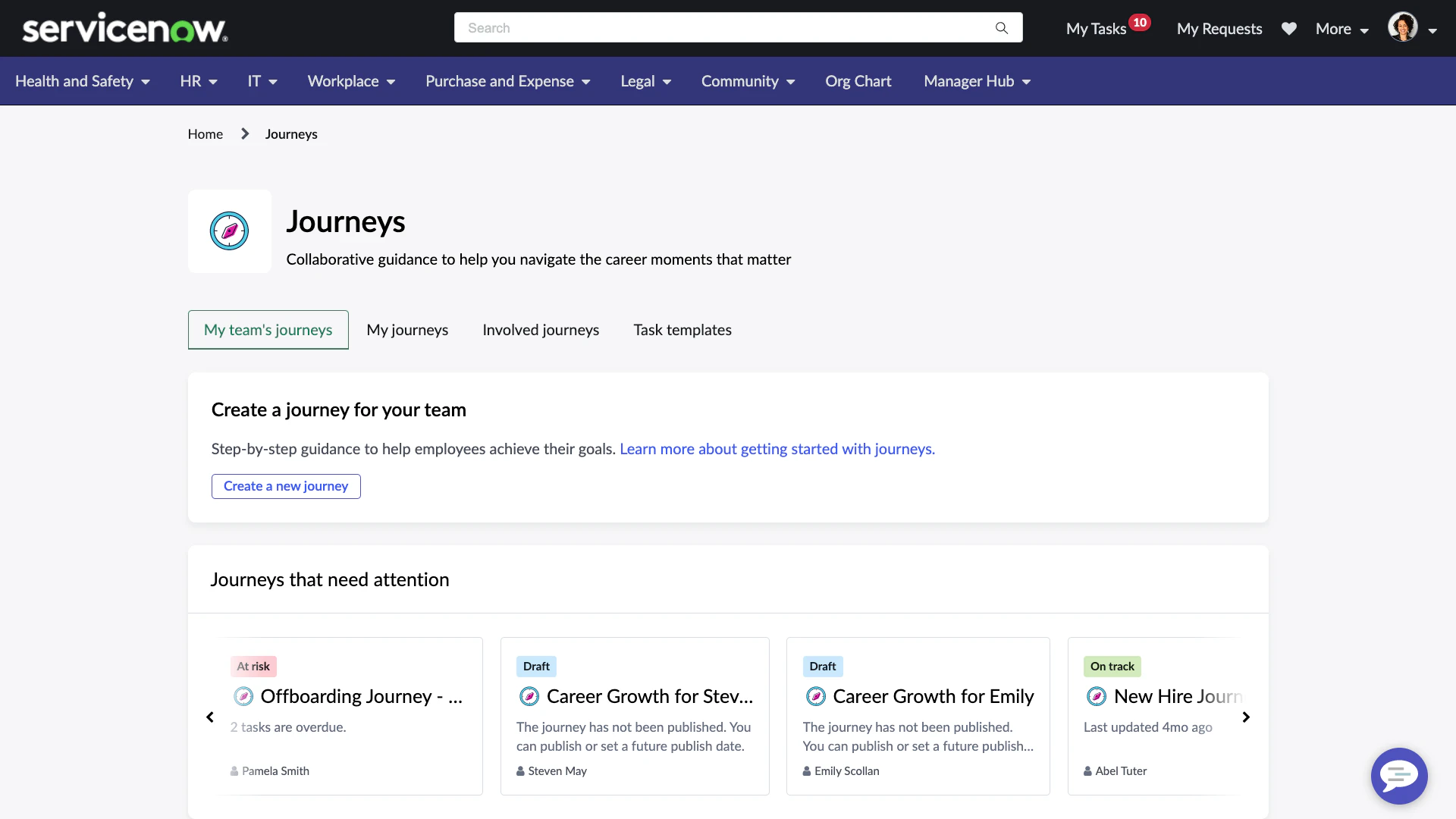 screenshot of ServiceNow HR Service Delivery